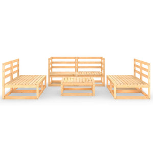 vidaXL 7 Piece Garden Lounge Set Solid Pinewood