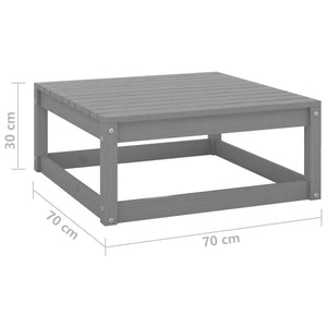 vidaXL 3 Piece Garden Lounge Set Grey Solid Pinewood