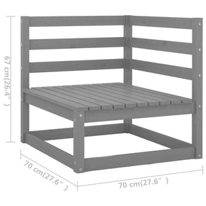 vidaXL 5 Piece Garden Lounge Set Grey Solid Wood Pine