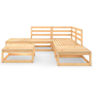 vidaXL 6 Piece Garden Lounge Set Solid Wood Pine