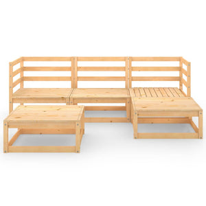 vidaXL 5 Piece Garden Lounge Set Solid Wood Pine