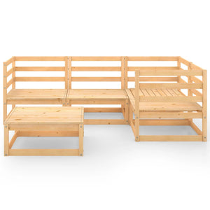 vidaXL 5 Piece Garden Lounge Set Solid Wood Pine