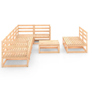 vidaXL 9 Piece Garden Lounge Set Solid Pinewood