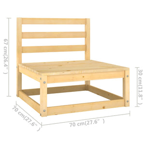 vidaXL 11 Piece Garden Lounge Set Solid Wood Pine