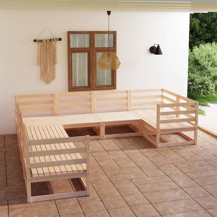 vidaXL 8 Piece Garden Lounge Set Solid Pinewood