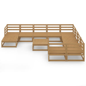 vidaXL 11 Piece Garden Lounge Set Solid Pinewood