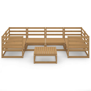 vidaXL 7 Piece Garden Lounge Set Solid Pinewood