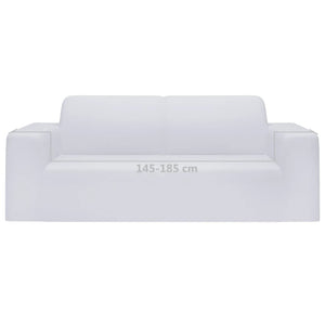 vidaXL 2-Seater Stretch Couch Slipcover White Polyester Jersey