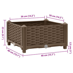 vidaXL Raised Bed 40x40x23 cm Polypropylene