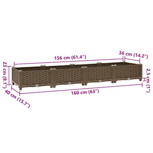 vidaXL Raised Bed 160x40x23 cm Polypropylene