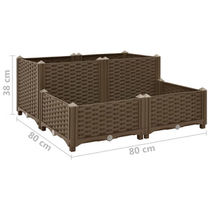 vidaXL Raised Bed 80x80x38 cm Polypropylene