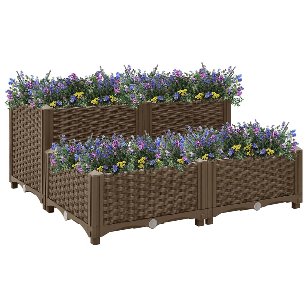 vidaXL Raised Bed 80x80x38 cm Polypropylene