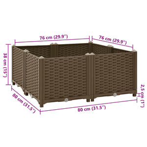 vidaXL Raised Bed 80x80x38 cm Polypropylene