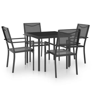 vidaXL 5 Piece Outdoor Dining Set Steel