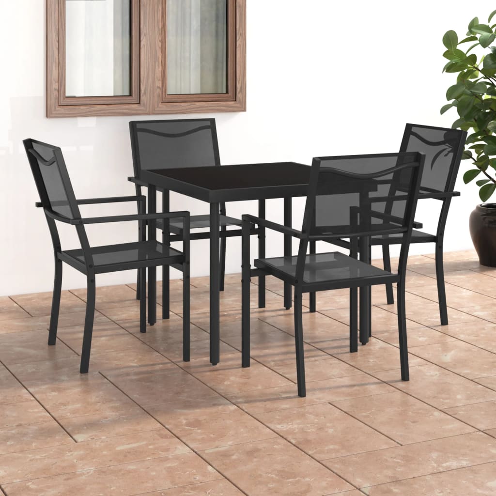 vidaXL 5 Piece Outdoor Dining Set Steel