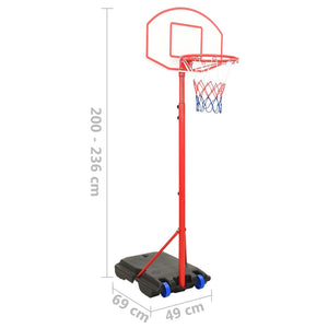 vidaXL Portable Basketball Play Set Adjustable 200-236 cm