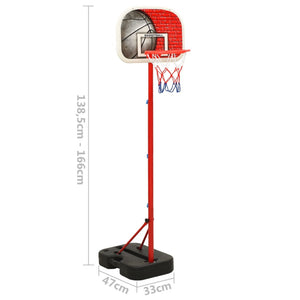 vidaXL Portable Basketball Play Set Adjustable 138.5-166 cm