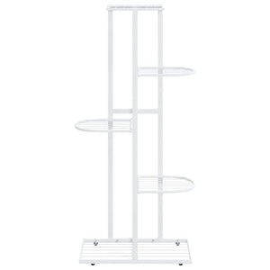 vidaXL 5-Floor Flower Stand 43x22x98 cm White Metal