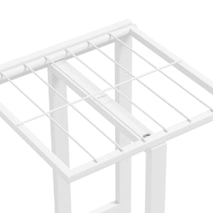 vidaXL 5-Floor Flower Stand 43x22x98 cm White Metal