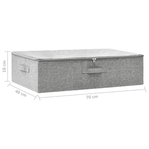 vidaXL Storage Box Fabric 70x40x18 cm Grey