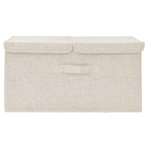 vidaXL Storage Box Fabric 50x30x25 cm Cream