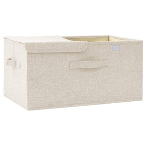 vidaXL Storage Box Fabric 50x30x25 cm Cream