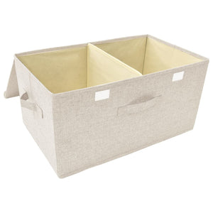 vidaXL Storage Box Fabric 50x30x25 cm Cream