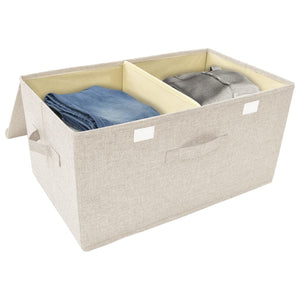 vidaXL Storage Box Fabric 50x30x25 cm Cream