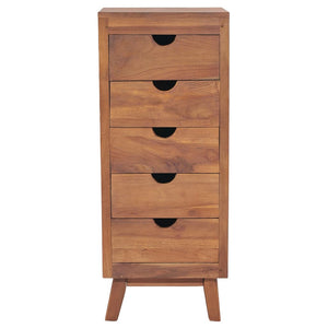 vidaXL Sideboard with 5 Drawers 40x30x100 cm Solid Teak Wood