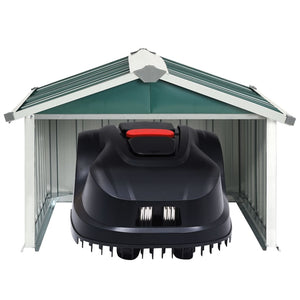 vidaXL Garden Robot Lawnmower Shed 92x97x63 cm Galvanised Steel Green
