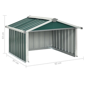 vidaXL Garden Robot Lawnmower Shed 92x97x63 cm Galvanised Steel Green
