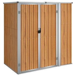 vidaXL Garden Tool Shed Brown 161x89x161 cm Galvanised Steel