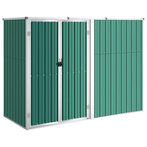 vidaXL Garden Tool Shed Green 225x89x161 cm Galvanised Steel