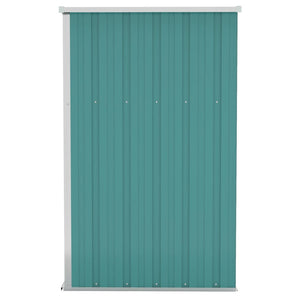 vidaXL Wall-mounted Garden Shed Green 118x100x178 cm Galvanised Steel