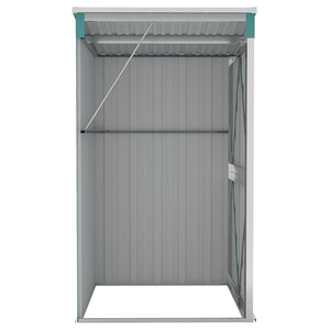 vidaXL Wall-mounted Garden Shed Green 118x100x178 cm Galvanised Steel