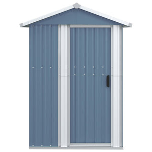 vidaXL Garden Shed Grey 126x97.5x177 cm Galvanised Steel