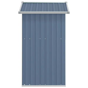 vidaXL Garden Shed Grey 126x97.5x177 cm Galvanised Steel