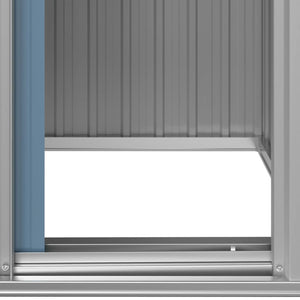 vidaXL Garden Shed Grey 126x97.5x177 cm Galvanised Steel