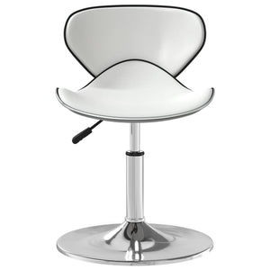 vidaXL Bar Stool White Faux Leather