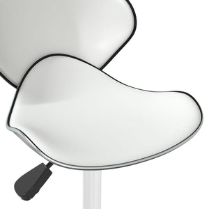 vidaXL Bar Stool White Faux Leather