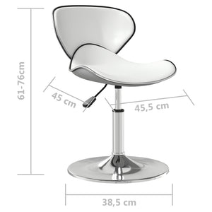 vidaXL Bar Stool White Faux Leather