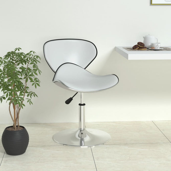 vidaXL Bar Stool White Faux Leather