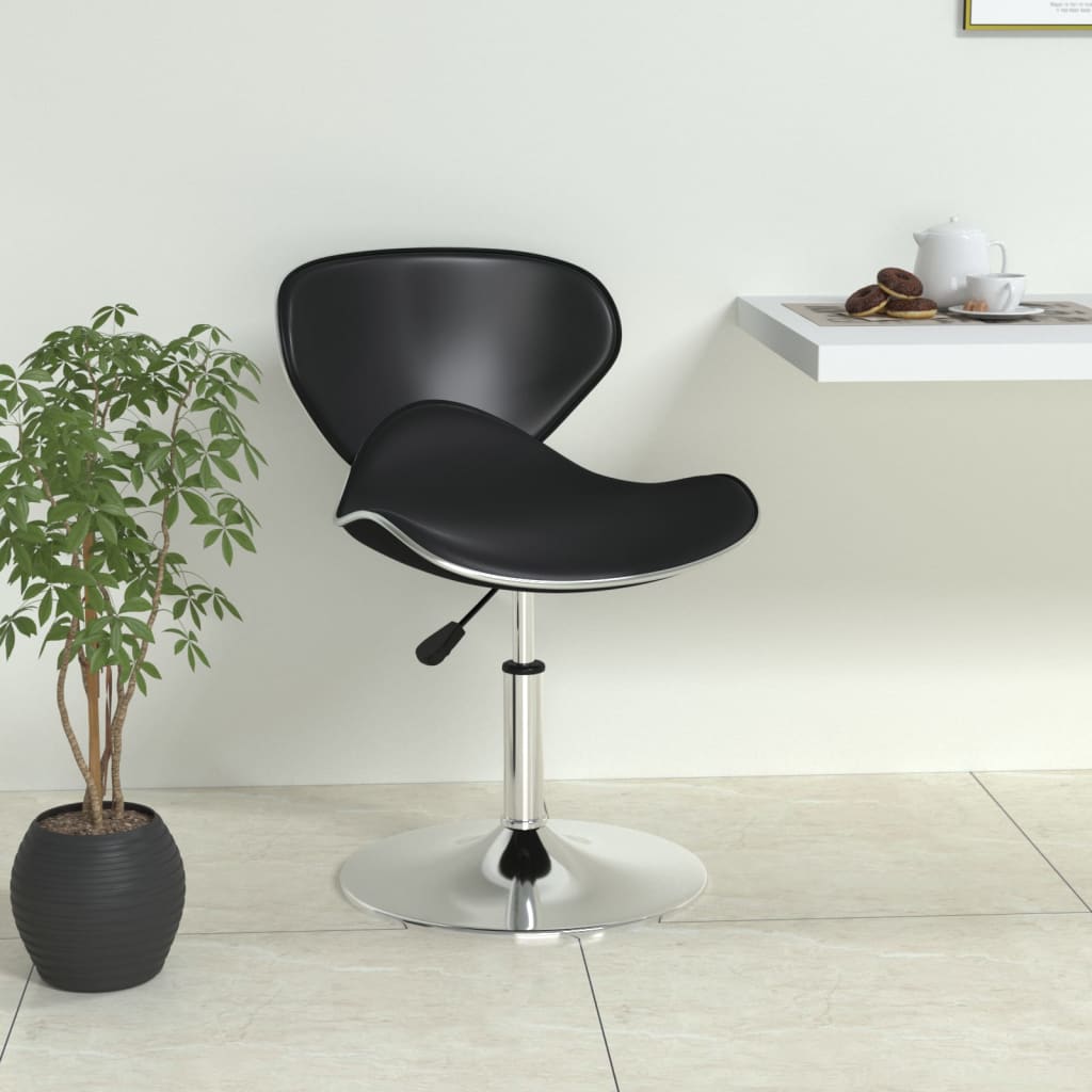 vidaXL Bar Stool Black Faux Leather