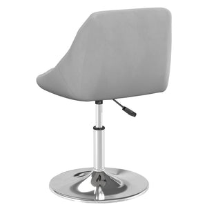 vidaXL Swivel Dining Chairs 2 pcs Light Grey Velvet