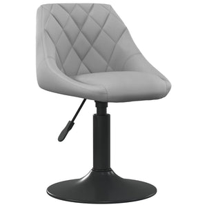 vidaXL Swivel Dining Chairs 2 pcs Light Grey Velvet