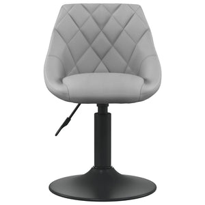 vidaXL Swivel Dining Chairs 2 pcs Light Grey Velvet