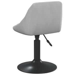 vidaXL Swivel Dining Chairs 2 pcs Light Grey Velvet