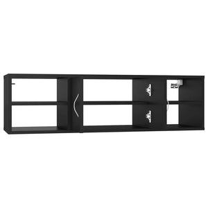 vidaXL Wall Shelf Black 102x30x29 cm Engineered Wood