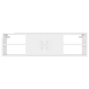 vidaXL Wall Shelf High Gloss White 102x30x29 cm Engineered Wood