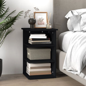 vidaXL Side Cabinet Black 35x35x55 cm Engineered Wood